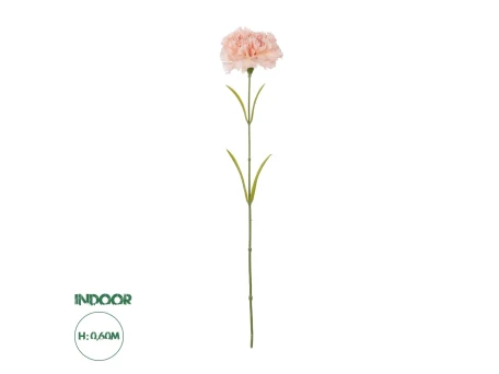 GloboStar® Artificial Garden PALE PING CARNATION BRANCH 21208 Τεχνητό Διακοσμητικό Κλαδί Γαρίφαλο Απαλό Ρόζ Y60cm