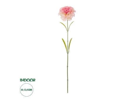 GloboStar® Artificial Garden PING CARNATION BRANCH 21209 Τεχνητό Διακοσμητικό Κλαδί Γαρίφαλο Ρόζ Y60cm