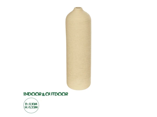 GloboStar® Artificial Garden VALENCIA 21246 Διακοσμητικό Κεραμικό Βάζo Μπεζ Π10 x Μ10 x Υ33 cm GloboStar® Artificial Garden VALENCIA 21246 Διακοσμητικό Κεραμικό Βάζo Μπεζ Π10 x Μ10 x Υ33 cm