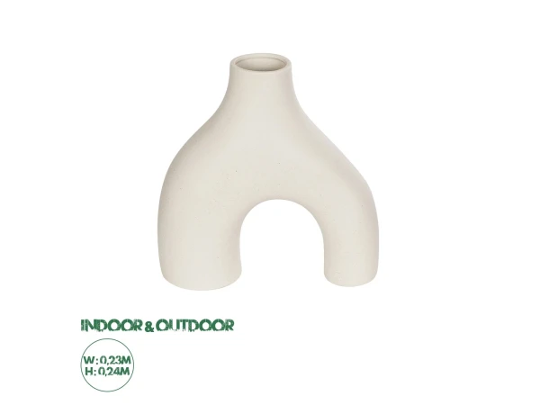 GloboStar® Artificial Garden TOLEDO 21250 Διακοσμητικό Κεραμικό Βάζo Μπεζ Π23 x Μ10 x Υ24 cm GloboStar® Artificial Garden TOLEDO 21250 Διακοσμητικό Κεραμικό Βάζo Μπεζ Π23 x Μ10 x Υ24 cm