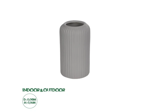 GloboStar® Artificial Garden LOVINA 21257 Διακοσμητικό Κεραμικό Βάζo Γκρι Π9 x Μ9 x Υ16 cm GloboStar® Artificial Garden LOVINA 21257 Διακοσμητικό Κεραμικό Βάζo Γκρι Π9 x Μ9 x Υ16 cm