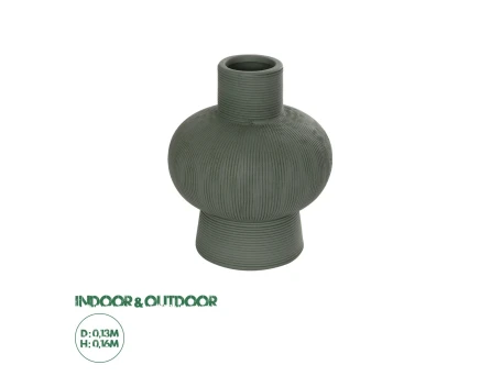 GloboStar® Artificial Garden MALACHITE 21264 Διακοσμητικό Κεραμικό Βάζo Πράσινο Π13 x Μ13 x Υ16cm