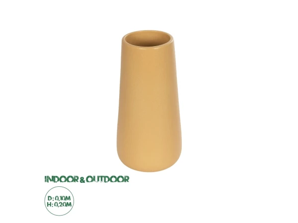 GloboStar® Artificial Garden LEGIAN 21268 Διακοσμητικό Κεραμικό Βάζo Πορτοκαλι Π10 x Μ10 x Υ20cm