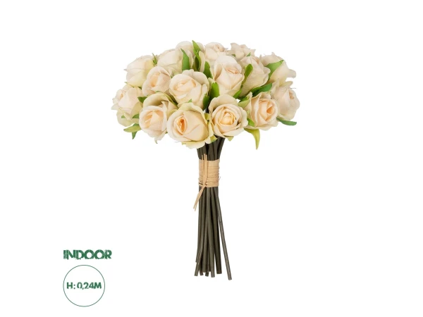 GloboStar® Artificial Garden CHAMPAGNE ROSE BOUQUET 21305 Τεχνητό Διακοσμητικό Μπουκέτο Τριαντάφυλλα Ροζ Y24cm GloboStar® Artificial Garden CHAMPAGNE ROSE BOUQUET 21305 Τεχνητό Διακοσμητικό Μπουκέτο Τριαντάφυλλα Ροζ Y24cm