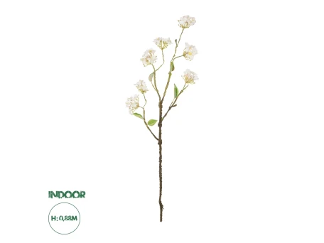 GloboStar® Artificial Garden WHITE CHERRY BLOSSOM BRANCH 21320 Τεχνητό Διακοσμητικό Λευκό Κλαδί Κερασίας Y88cm