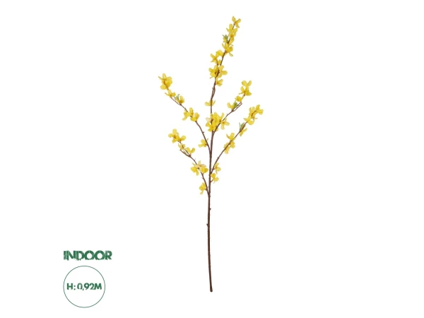 GloboStar® Artificial Garden YELLOW WINDER JASMIN BRANCH 21321 Τεχνητό Διακοσμητικό Κίτρινο Κλαδί Γιασεμί Y92cm