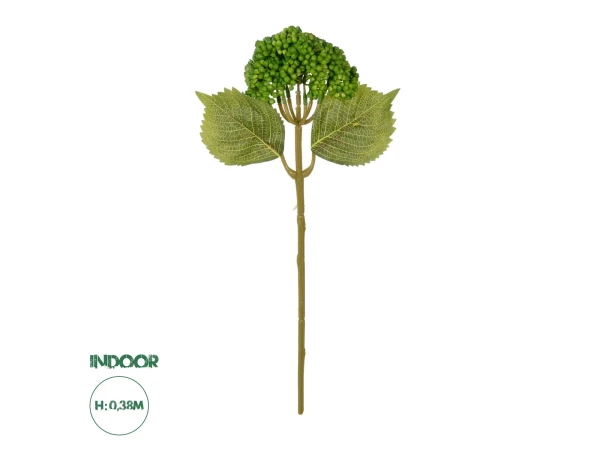 GloboStar® Artificial Garden GREEN SEDUM BRANCH 21336 Τεχνητό Διακοσμητικό Κλαδί Πράσινο Σέδο Y38cm