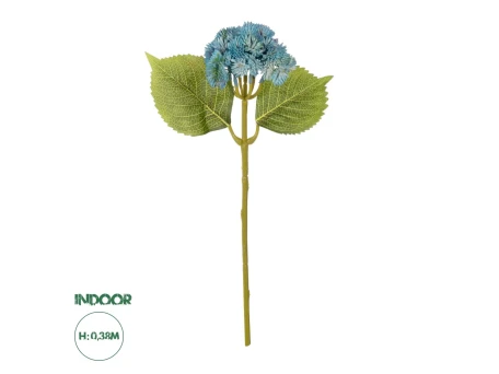 GloboStar® Artificial Garden SKY BLUE SEDUM BRANCH 21343 Τεχνητό Διακοσμητικό Κλαδί Γαλάζιο Σέδο Y38cm