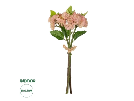 GloboStar® Artificial Garden SALMON PINK SEDUM BOUQUET 21350 Τεχνητό Διακοσμητικό Μπουκέτο Ροζ Σέδο Y30cm