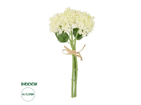 GloboStar® Artificial Garden WHITE HYACINTH BOUQUET 21351 Τεχνητό Διακοσμητικό Μπουκέτο Λευκός Υάκυνθος Y30cm