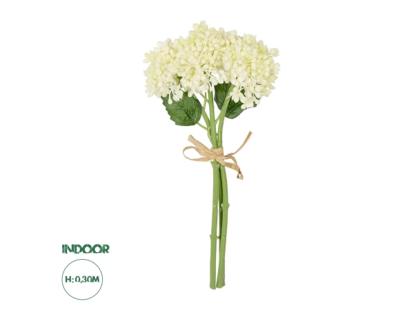 GloboStar® Artificial Garden WHITE HYACINTH BOUQUET 21351 Τεχνητό Διακοσμητικό Μπουκέτο Λευκός Υάκυνθος Y30cm
