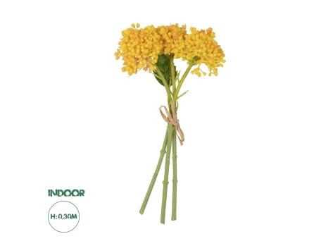 GloboStar® Artificial Garden YELLOW HYACINTH BOUQUET 21352 Τεχνητό Διακοσμητικό Μπουκέτο Κίτρινος Υάκυνθος Y30cm