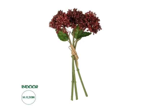 GloboStar® Artificial Garden RED HYACINTH BOUQUET 21353 Τεχνητό Διακοσμητικό Μπουκέτο Κόκκινος Υάκυνθος Y30cm