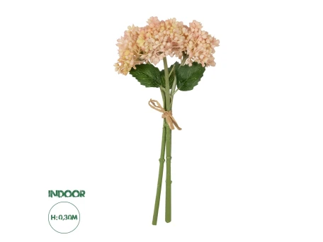 GloboStar® Artificial Garden SALMON PINK HYACINTH BOUQUET 21355 Τεχνητό Διακοσμητικό Μπουκέτο Ροζ Υάκυνθος Y30cm