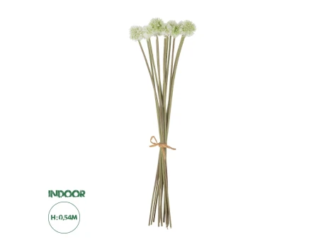 GloboStar® Artificial Garden WHITE DANDELION BOUQET 21358 Τεχνητό Διακοσμητικό Ταραξάκο Μπουκέτο Y54cm