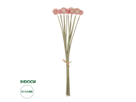 GloboStar® Artificial Garden PINK DANDELION BOUQET 21359 Τεχνητό Διακοσμητικό Ταραξάκο Μπουκέτο Y54cm