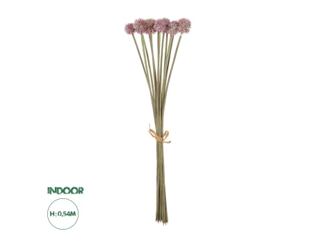 GloboStar® Artificial Garden PURPLE DANDELION BOUQET 21360 Τεχνητό Διακοσμητικό Ταραξάκο Μπουκέτο Y54cm