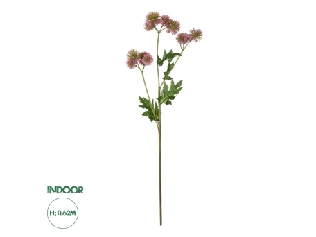 GloboStar® Artificial Garden PURPLE DANDELION BOUQET 21364 Τεχνητό Διακοσμητικό Ταραξάκο Μπουκέτο Y62cm