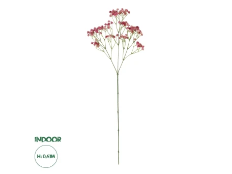 GloboStar® Artificial Garden PALE PINK BRANCH BABY BREATH 21369 Τεχνητό Διακοσμητικό Κλαδί Ροζ Γυψοφίλης Y61cm