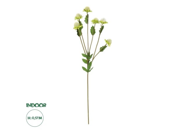 GloboStar® Artificial Garden GREEN IRON THREAD BRANCH 21372 Τεχνητό Διακοσμητικό Κλαδί Πράσινο Ασπιδίστρα  Y57cm