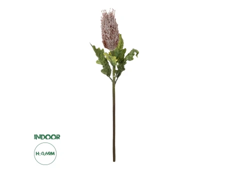 GloboStar® Artificial Garden PURPLE STIPA FRUIT BRANCH 21375 Τεχνητό Διακοσμητικό Κλαδί Στίπα  Y69cm