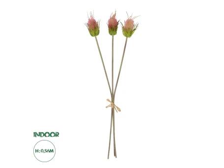 GloboStar® Artificial Garden PINK VELVET FRUIT BOUQET 21377 Τεχνητό Διακοσμητικό  Μπουκέτο Βερμπάσκο Y56cm