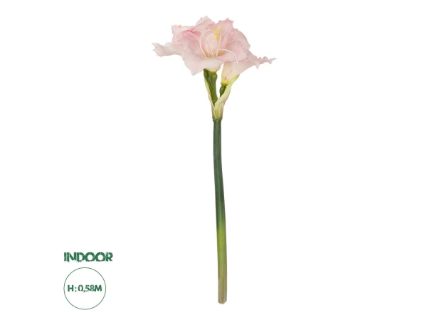 GloboStar® Artificial Garden PINK KAFFIR LILY BRANCH 21390 Τεχνητό Διακοσμητικό Κλαδί Ροζ Κρίνο Y58cm