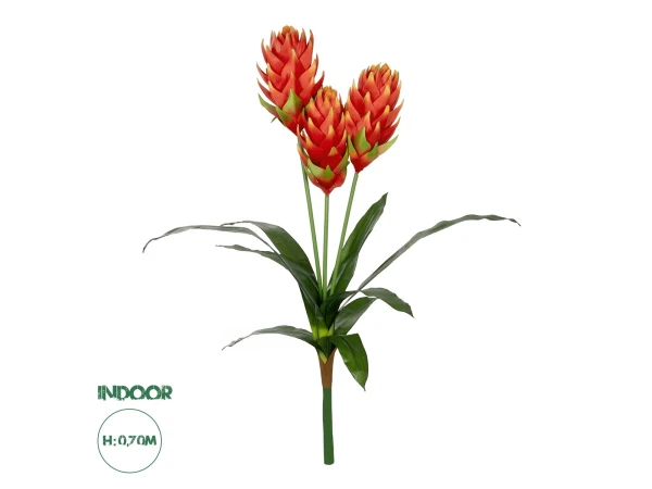 GloboStar® Artificial Garden RED MOON PEACH BRANCH 21391 Τεχνητό Διακοσμητικό Κόκκινο Κλαδί Άνθος Ροδάκινου Y70cm