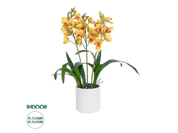 GloboStar® Artificial Garden YELLOW CHERRY CUMBIDIUM 21401 Διακοσμητικό Φυτό Κίτρινο Κυμβίδιο Υ60cm GloboStar® Artificial Garden YELLOW CHERRY CUMBIDIUM 21401 Διακοσμητικό Φυτό Κίτρινο Κυμβίδιο Υ60cm