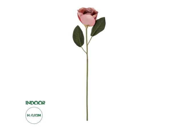 GloboStar® Artificial Garden PINK MAGNOLIA 21426 Τεχνητό Διακοσμητικό Κλαδί Ροζ Μανόλια Μ16 x Π10 x Υ82cm