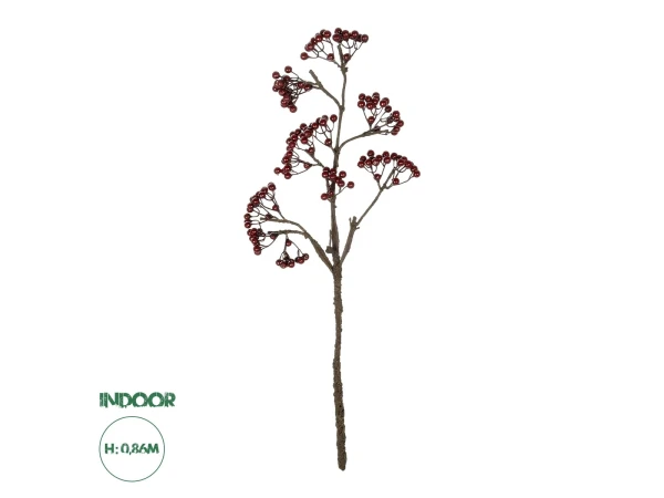 GloboStar® Artificial Garden RED HOLLY BERRIES FRUIT BRANCH 21427 Τεχνητό Διακοσμητικό Κλαδί Κόκκινο Γκί Y86cm GloboStar® Artificial Garden RED HOLLY BERRIES FRUIT BRANCH 21427 Τεχνητό Διακοσμητικό Κλαδί Κόκκινο Γκί Y86cm