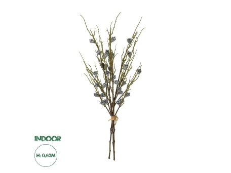 GloboStar® Artificial Garden GREEN EUCALYPTUS FRUIT BOUQET 21431 Tεχνητό Διακοσμητικό Μπουκέτο Ευκάληπτος Πράσινο Y62cm