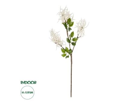 GloboStar® Artificial Garden WHITE AMARANTHUS FRUIT BRANCH 21447 Τεχνητό Διακοσμητικό Κλαδί Λευκός Αμάρανθος Y95cm