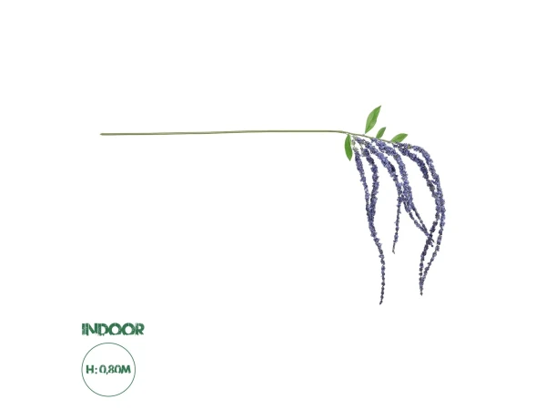 GloboStar® Artificial Garden PURPLE AMARANTHUS FRUIT BRANCH 21452 Τεχνητό Διακοσμητικό Κλαδί Μωβ Αμάρανθος Y80cm