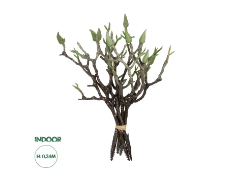 GloboStar® Artificial Garden GREEN ORCHID BOUQET 21466 Τεχνητό Διακοσμητικό Μπουκέτο Πράσινη Ορχιδέα Y34cm