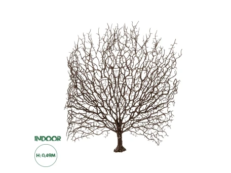 GloboStar® Artificial Garden BROWN CORAL BRANCH 21467 Τεχνητό Διακοσμητικό Κλαδί Καφέ Koράλι Y49cm