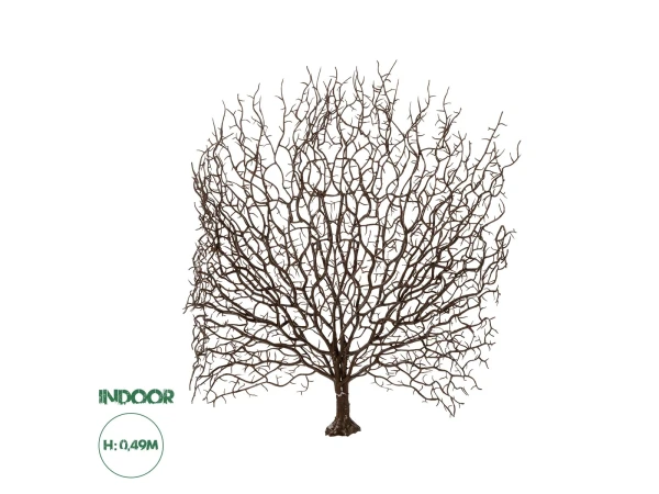 GloboStar® Artificial Garden BROWN CORAL BRANCH 21467 Τεχνητό Διακοσμητικό Κλαδί Καφέ Koράλι Y49cm