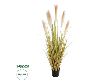 GloboStar® Artificial Garden PAMPAS GRASS 21477 Τεχνητό Διακοσμητικό Φυτό Παμπας Υ120cm