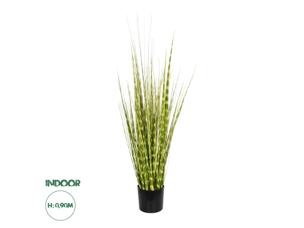 GloboStar® Artificial Garden ZEBRA GRASS 21481 Τεχνητό Διακοσμητικό Φυτό Ζέμπρα Μ30 x Π20 x Υ90cm