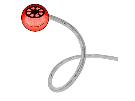 Φωτοσωλήνας LED Διάφανος 1m 4.8W/m 230V 36 LED/m Δίοδος 11mm 250lm/m Αδιάβροχος IP68 Κόκκινο Dimmable GloboStar 22515