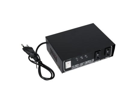 GloboStar® 22612-TUBE RGB Controller - Μεταλλάκτης Τροφοδοσίας AC/DC 230V IP20 για TUBE 360° Degree Neon Flex LED RGB 4 Pin Max 1500W - Έως 100 Μέτρα