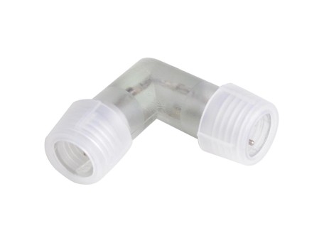 GLOBOSTAR® LIGHTUBE 22637 Διπλός σύνδεσμος L για Φωτοσωλήνα GloboStar 22515 Αδιάβροχο IP65 - Μ1.4 x Π1 x Υ1.4cm
