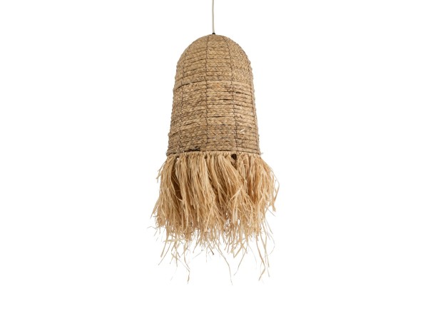GLOBOSTAR® PORTOFERRAIO 02170 Boho Κρεμαστό Φωτιστικό Οροφής με Ντουί 1 x E27 AC 220-240V IP20 - Μπεζ - Μ30 x Π30 x Υ70cm