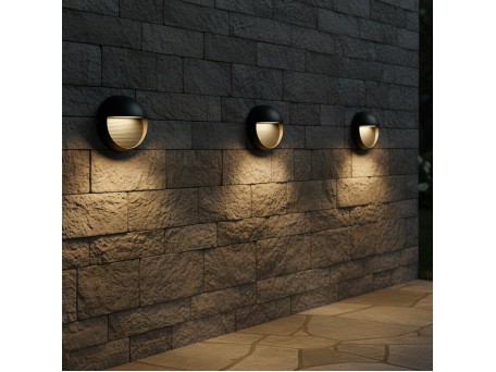 kelvo® STEPART KLV-101-0095 Φωτιστικό Σκαλοπατιού / Διαδρόμου LED 3W 375lm 45° AC 220-240V Αδιάβροχο IP65 Θερμό Λευκό 2700K - Lumileds SMD Chip & TÜV SÜD Driver - Μαύρο Ματ - Μ16 x Π8 x Υ16cm - 5 Χρόνια Εγγύηση