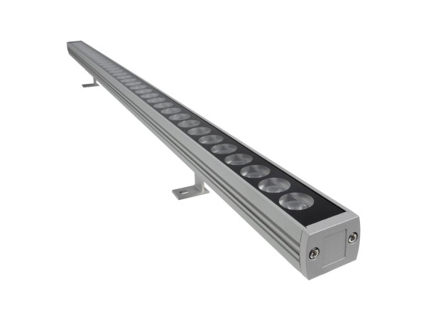 GLOBOSTAR® WASHERPANDA 999-0272 Μπάρα Φωτισμού Wall Washer LED 36W 3960lm 15° DC 24V Αδιάβροχο IP67 Θερμό Λευκό 2700K Dimmable - Bridgelux SMD Chip - Γκρι Ανθρακί - Μ100 x Π4 x Υ3cm - 3 Χρόνια Εγγύηση