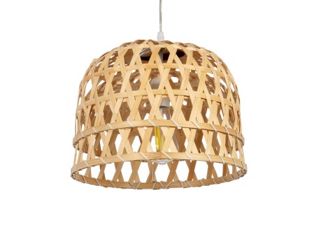 GLOBOSTAR® MANGEA 01634 Boho Κρεμαστό Φωτιστικό Οροφής με Ντουί 1 x E27 AC 220-240V IP20 - Μπεζ - Μ33 x Π33 x Υ27cm