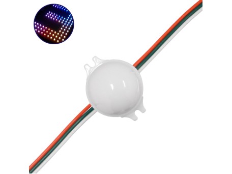 20 Τεμάχια x LED Magic Digital Στρογγυλό Module Φ3 CM RGBW 0.72W 12V GloboStar 30544