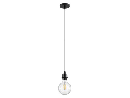 GLOBOSTAR® HANNA 36218 Boho Κρεμαστό Φωτιστικό Οροφής με Ντουί 1 x E27 AC 220-240V IP20 - Μαύρο - Μ4 x Π4 x Υ110cm