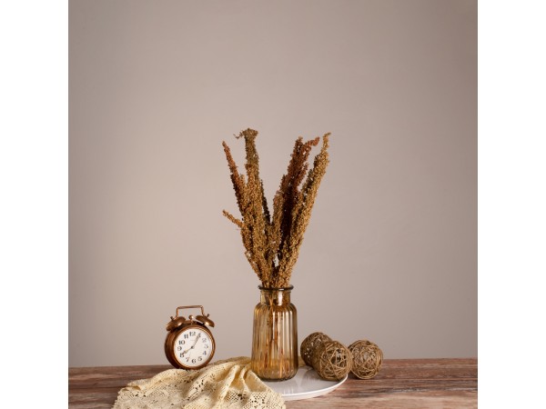 GloboStar® CURLYDOCK 36541 Αποξηραμένο Φυτό Αγριολάπαθο - Μπουκέτο Διακοσμητικών Κλαδιών Μπεζ - Καφέ Υ60cm - Σετ 8 τμχ