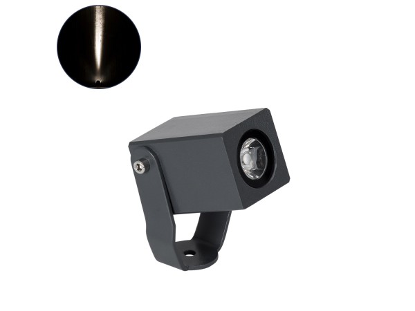 GloboStar® TREELIGHT-TREEMARO 90473 Σποτ Φωτισμού Ειδικό για Φυτά - Δέντρα LED 3W 345lm 8° DC 24V Αδιάβροχο IP67 Μ3.5 x Π6.4 x Υ10cm Φυσικό Λευκό 4500K - Γκρι Ανθρακί - 3 Years Warranty